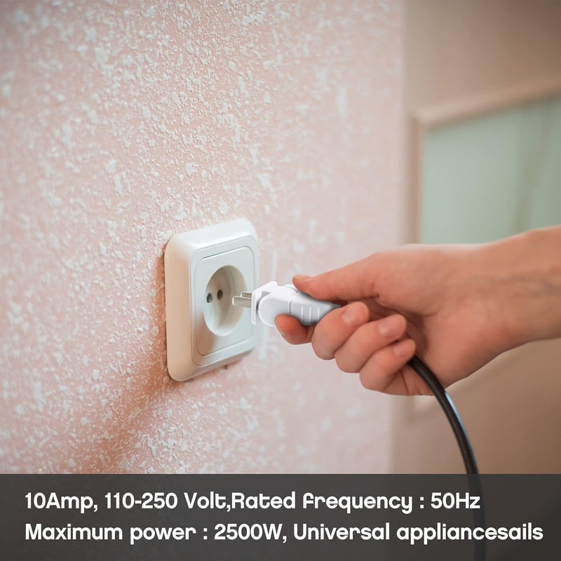 TOODOO Replacement Electrical Plug 2 Prong Lamp Replacement Plugs for Lamps Light Duty, Residential Polarized 10 A 110-250V 2 Wire Straight Blade Can Be Rotated 180 Degrees(9 Pieces) - Image 5